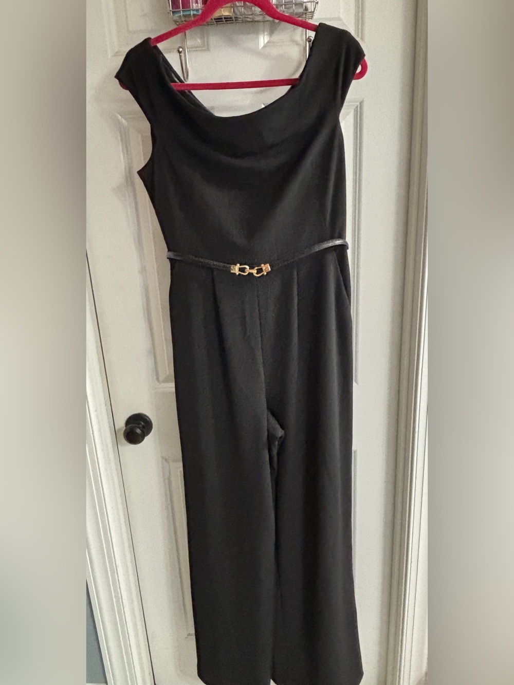 Calvin Klein Black Off-Shoulder Jumpsuit